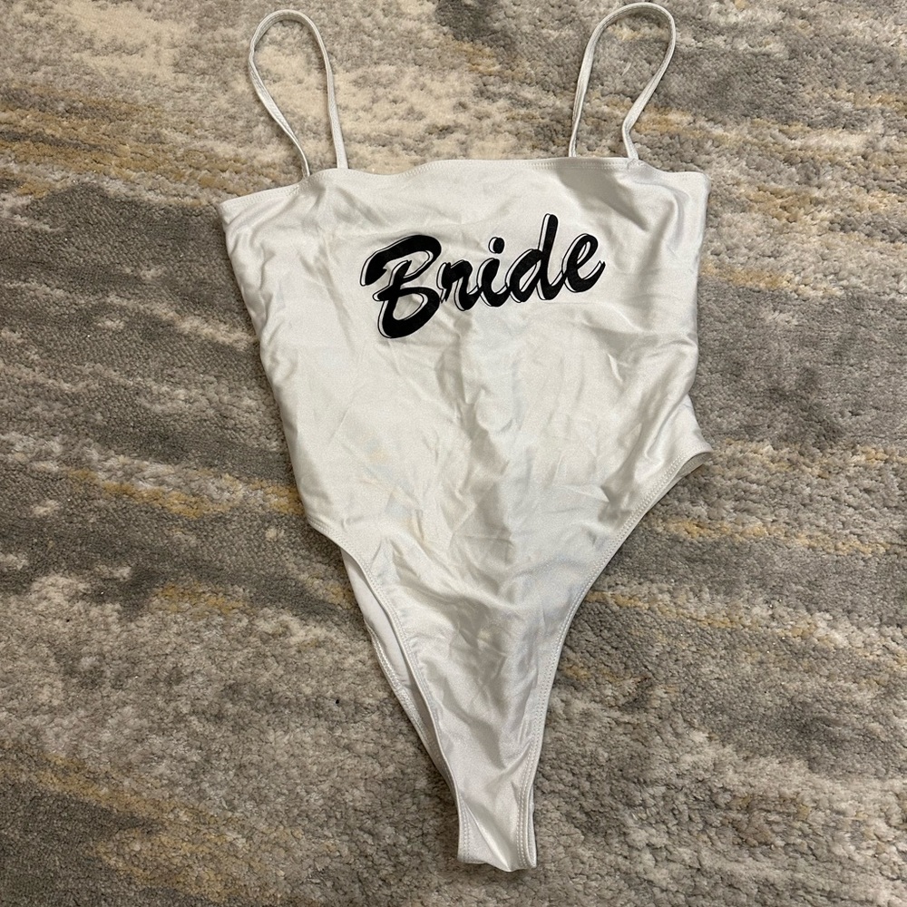 Bride one piece bathing suit!